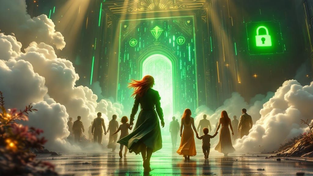 Matrix-Inspired Digital Exodus: A Surreal Military Scene