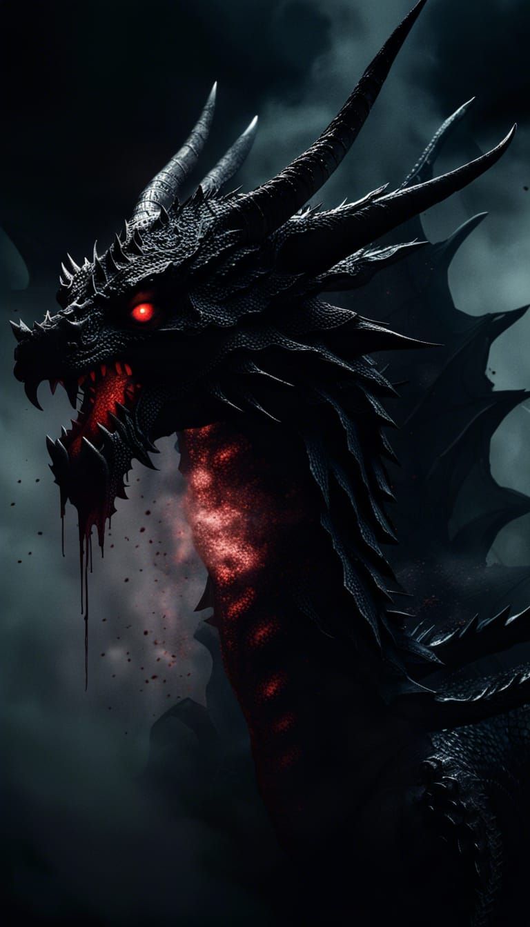 Macabre Void Dragon God in the Abyss