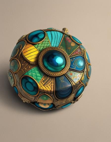 Complex Metallic India Painting in 3D