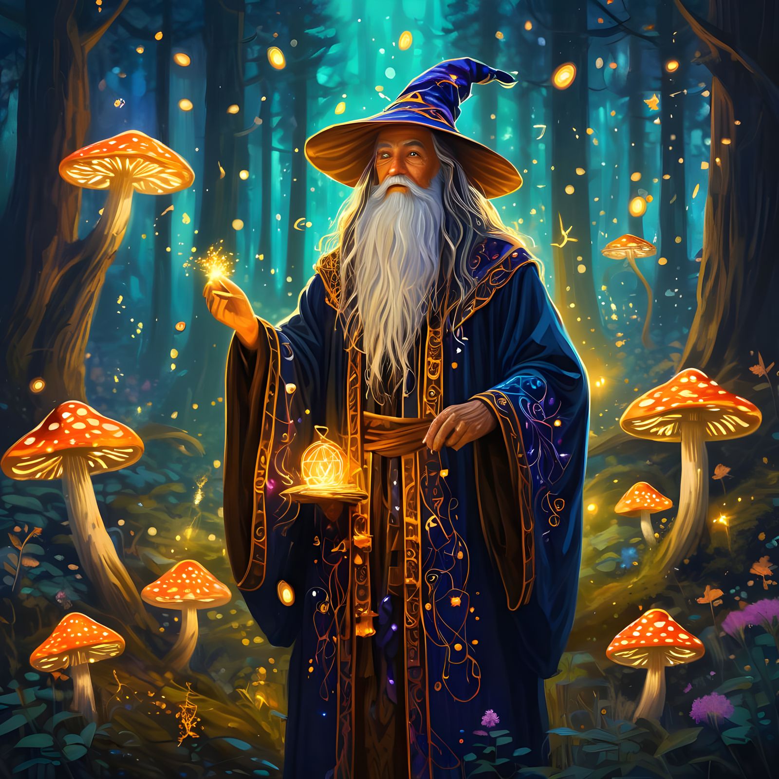 Fantasy Wizard Generated by AI