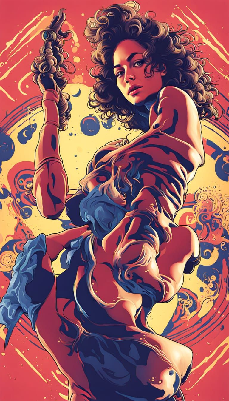 AI Art Generator: Abstract Cat and Bee Symbolism