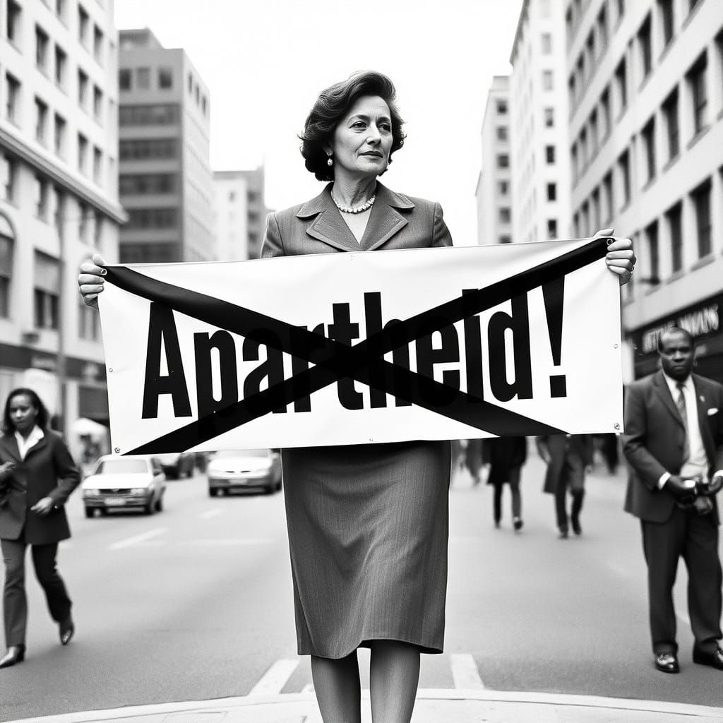Apartheid Protester Stands Firm in 1960s Johannesburg