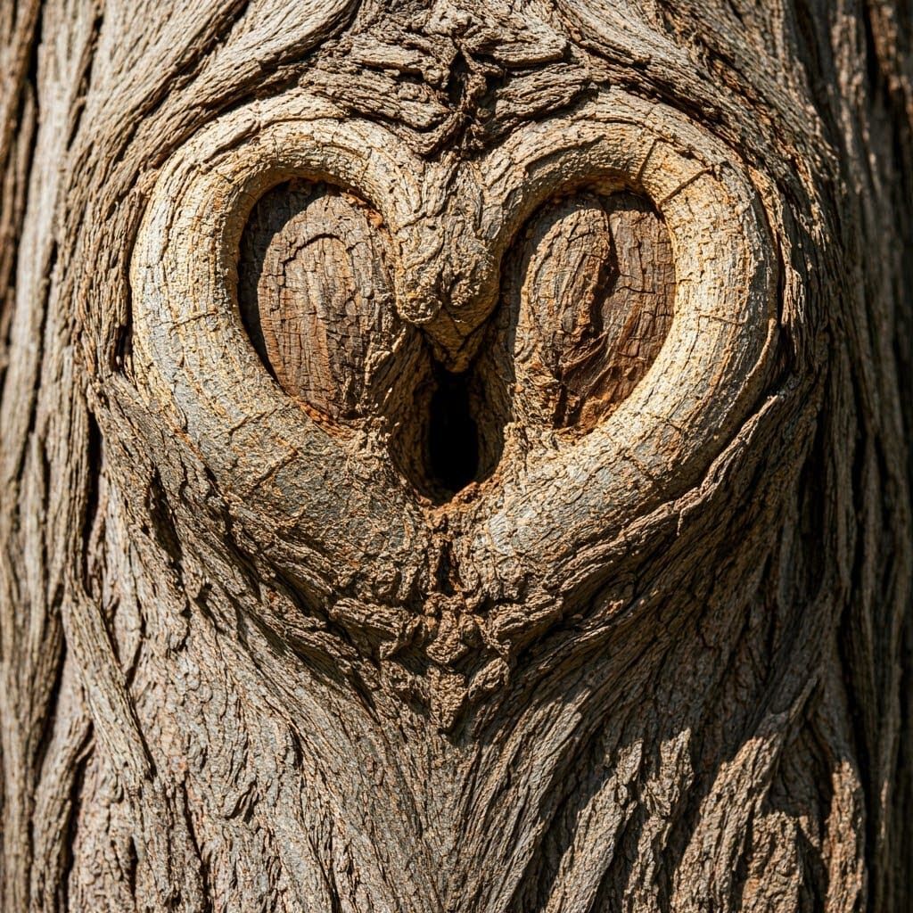 Tree Trunk Expresses Surprise in Nature's Carved Portrait