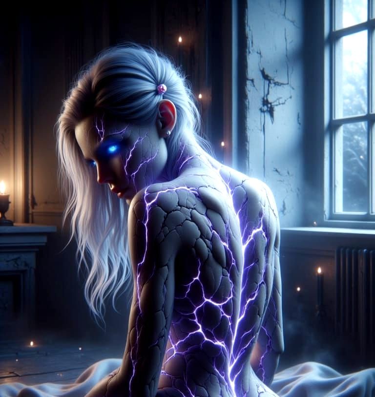 Sorrowful Portrait in Hyperrealistic Digital Art