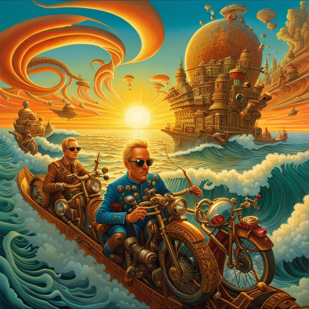 Sunrise Scene in Visionary Art Style