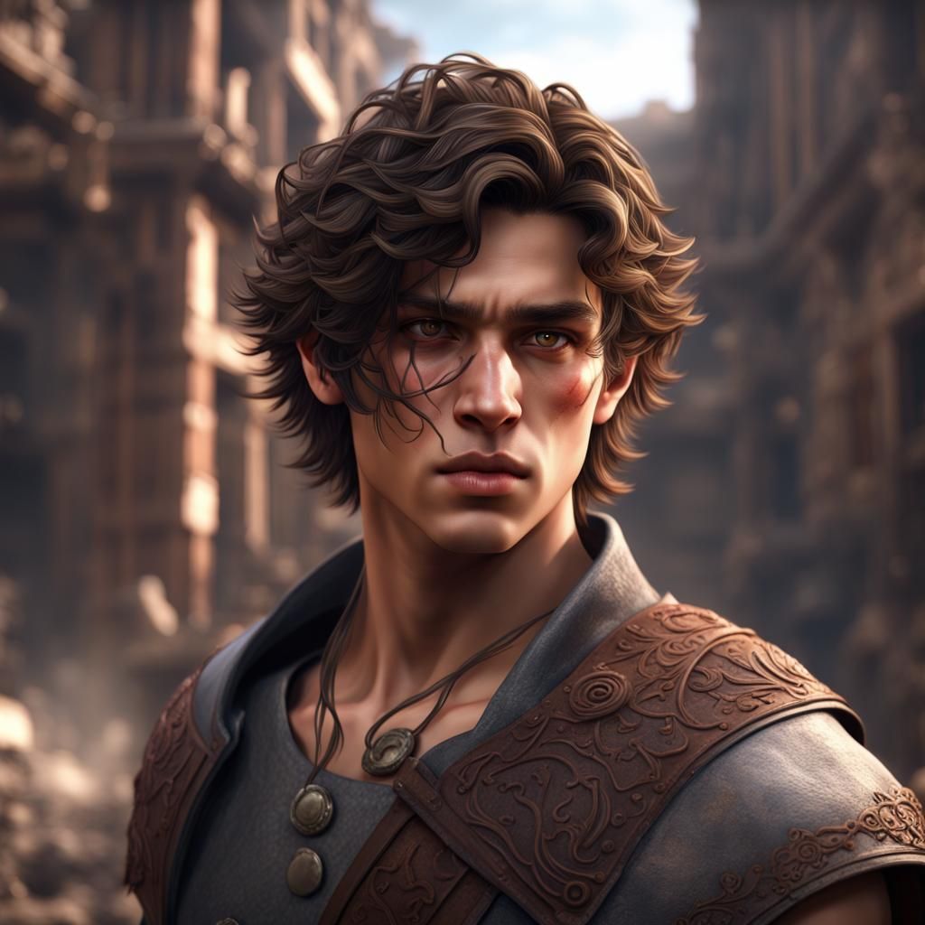 Handsome Mexican Teenager with Battle Scars