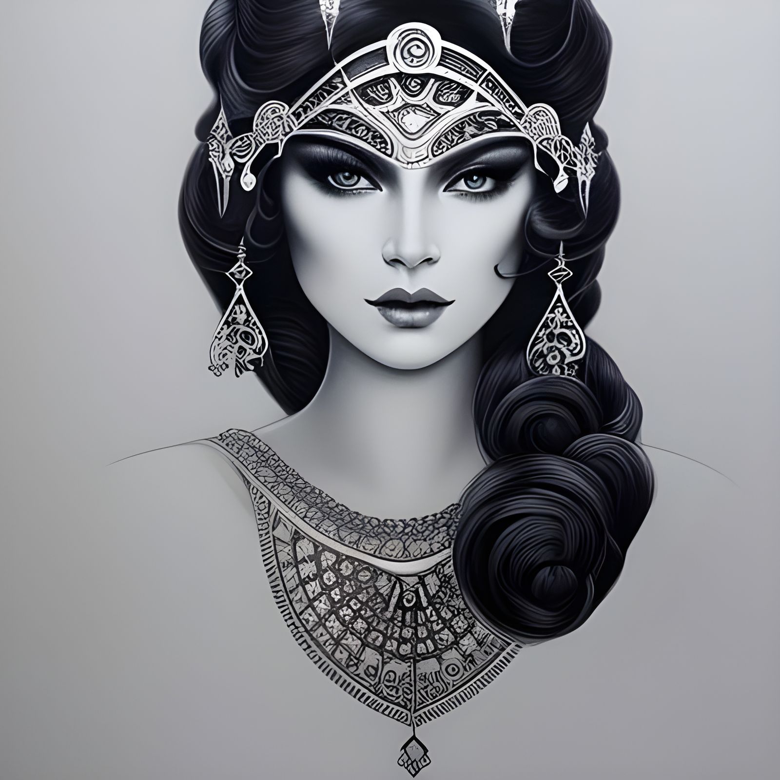 Princess Portrait in Art Nouveau Style