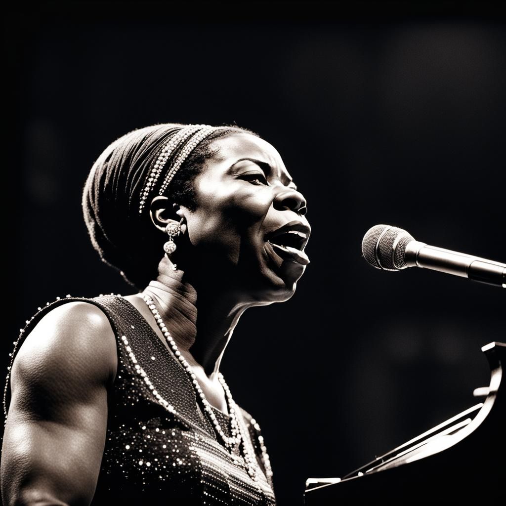 Nina Simone singing for Martin Luther King and Malcolm X