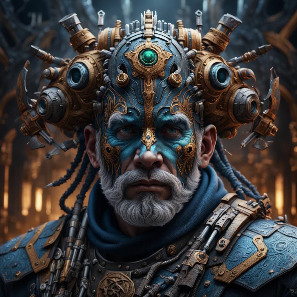 Man Constructed of Tools: Detailed Matte Painting