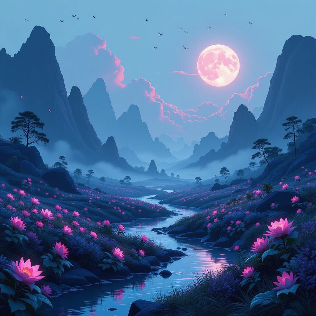 Ethereal Mystical Realm Inspired by Ash Thorp