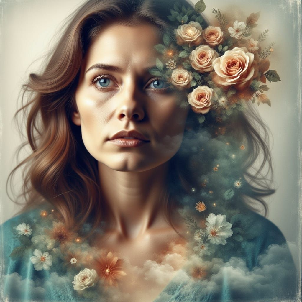 Woman in Ethereal Light: A Dreamlike Portrait