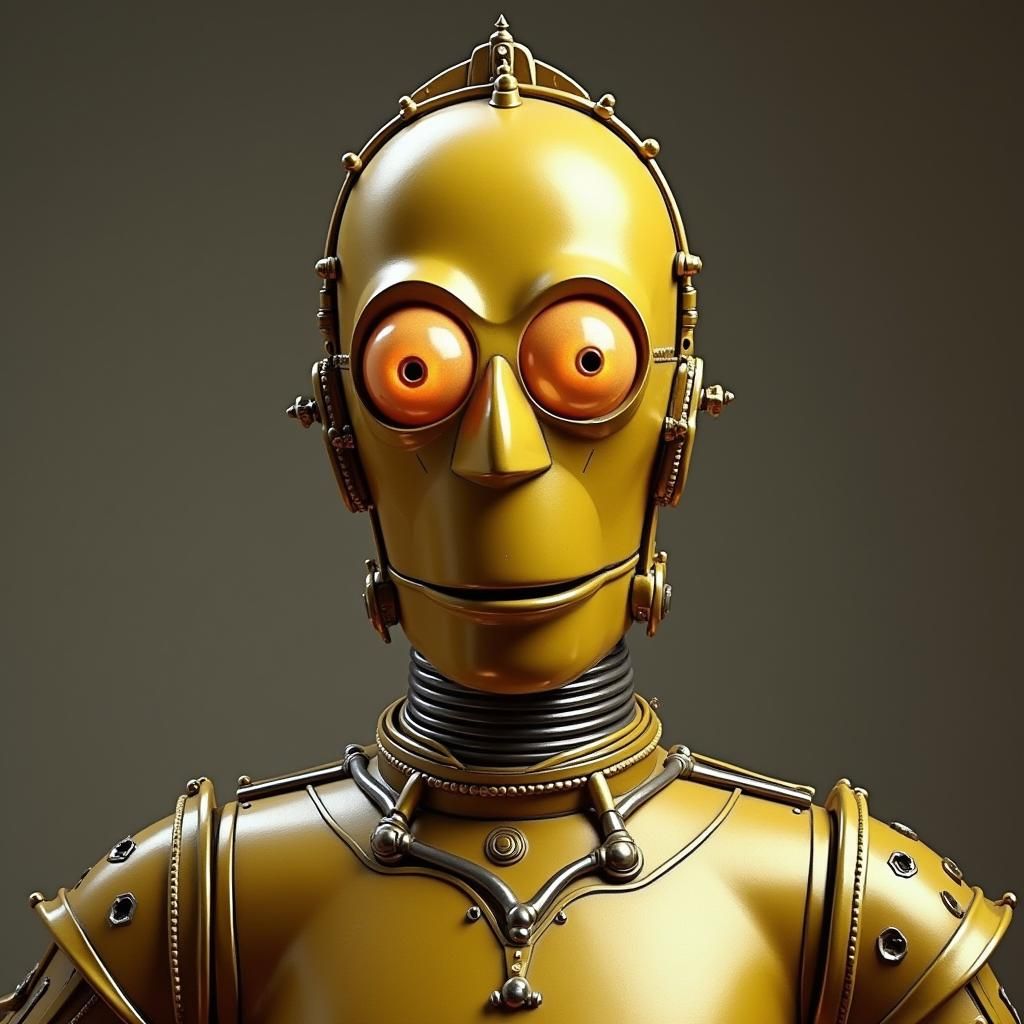 C3PO with Homer Simpson Head: A Humorous Mashup