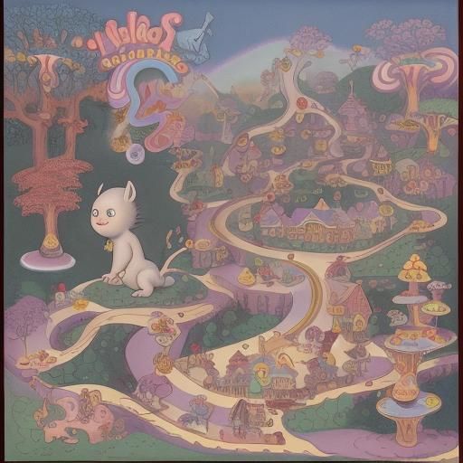 Enchanting Candyland Illustration in Fantasy Style