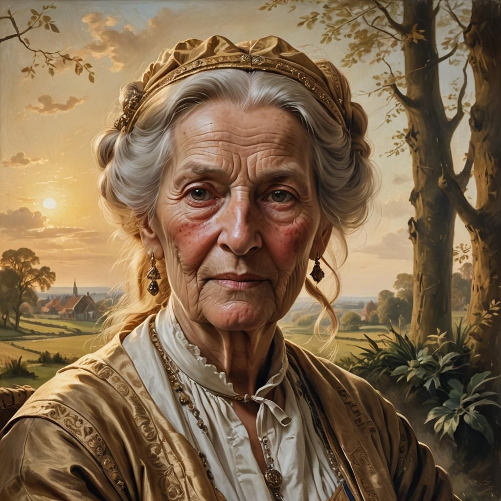 Dutch Golden Age Portrait of Elderly Woman