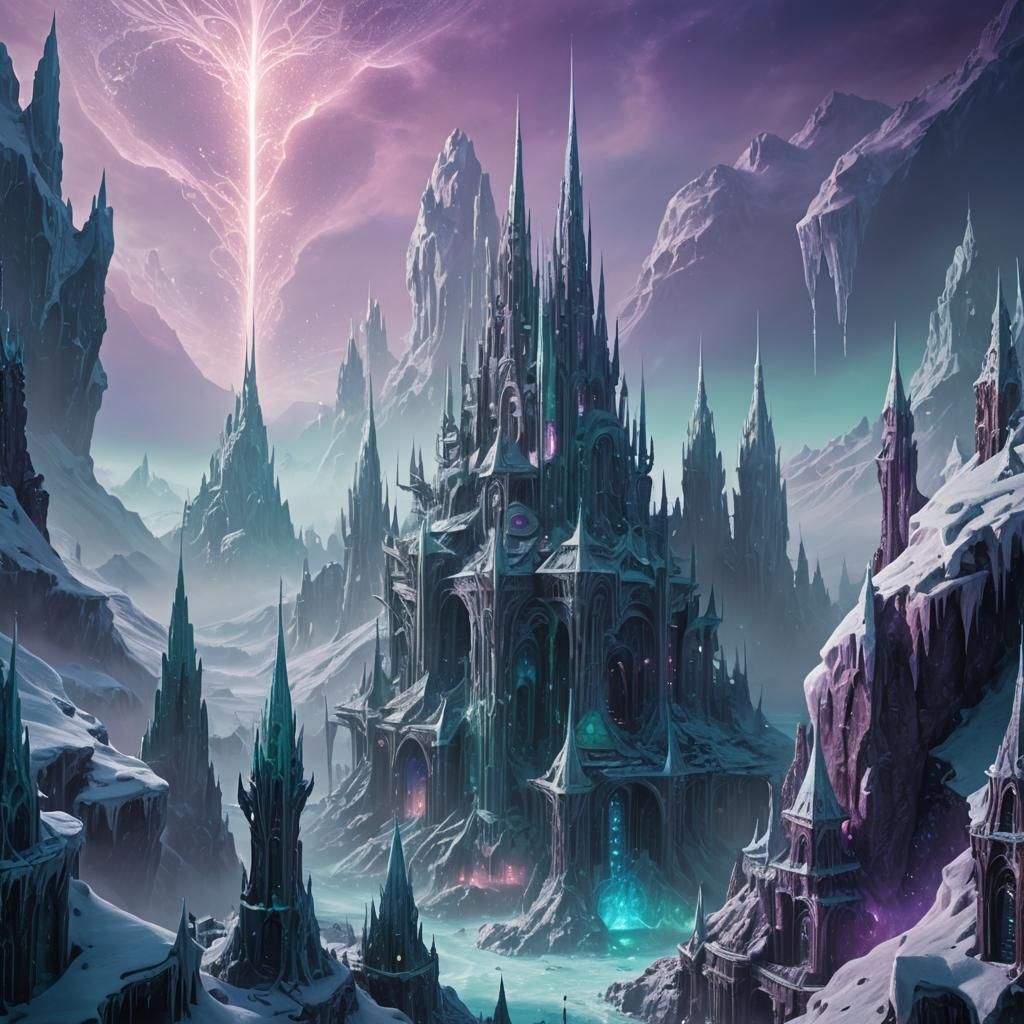 Cryogenic Alien City: A Sci-Fi Concept Art