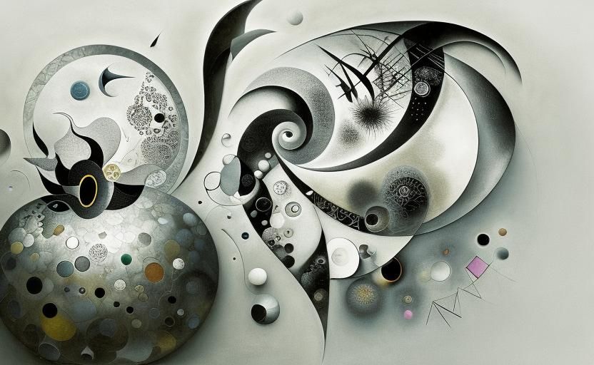 Abstract Blending Cycles: Kandinsky & Klint Inspired Art