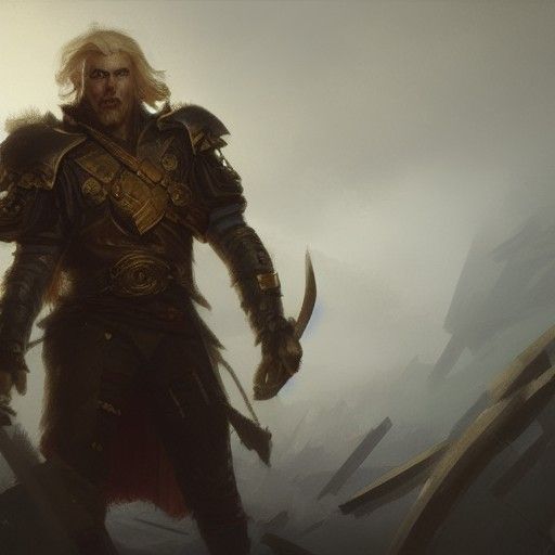 Golden-Haired Paladin Bjorn with Eyepatch