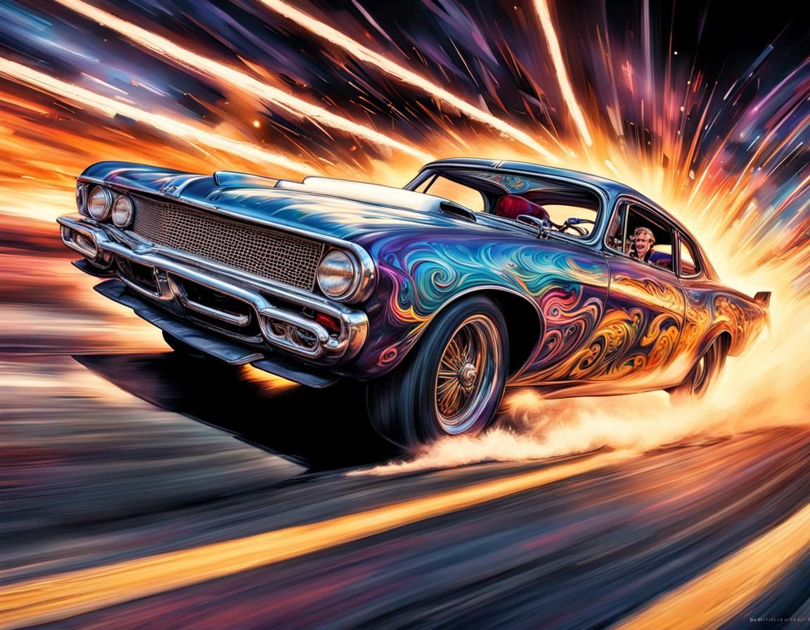 Hyperrealistic Drag Queen Action Painting