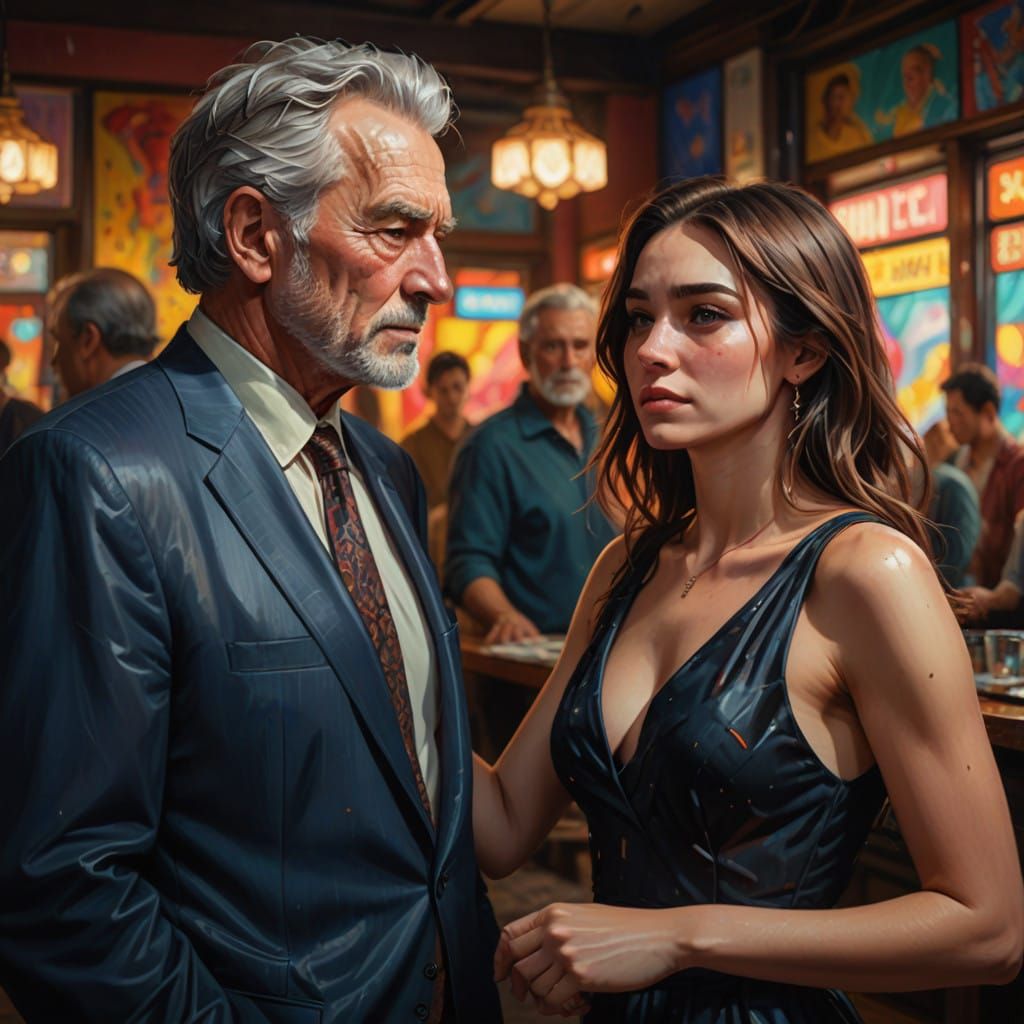 Hyperrealistic Portrait of Unlikely Love