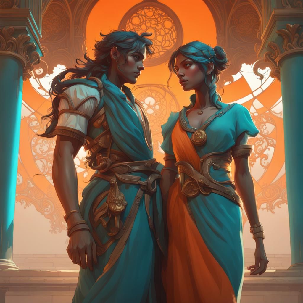 Ulysses and Penelope: Hyperdetailed Concept Art