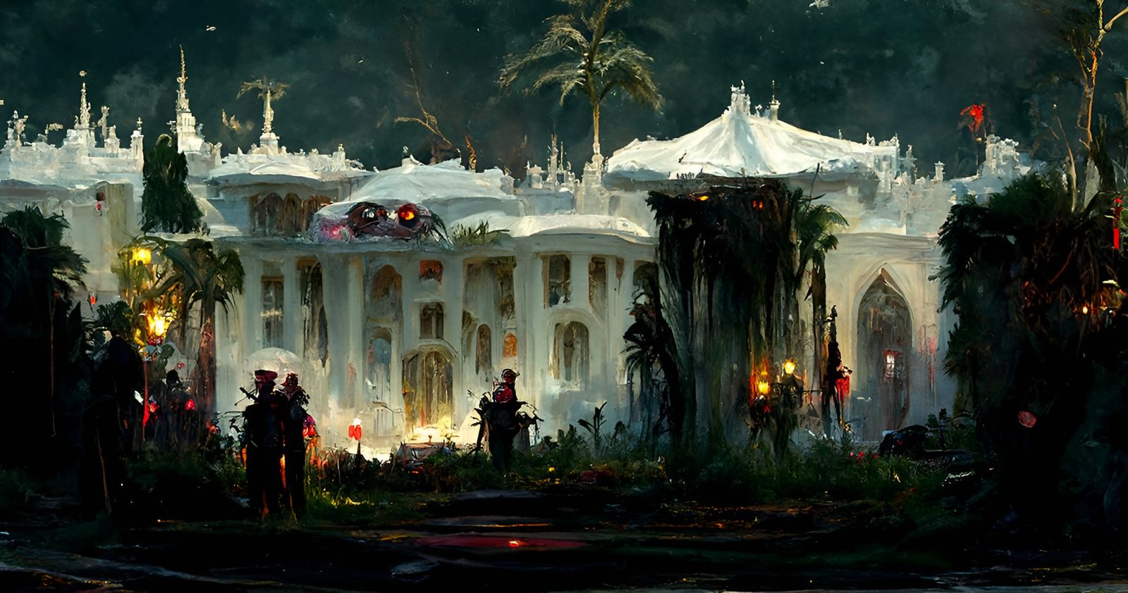 Sinister Mar-a-Lago: Digital Illustration