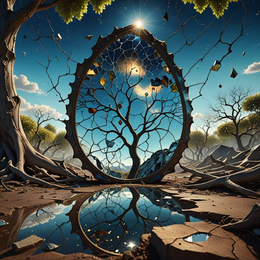 Surreal Sky Mirror Reveals Hidden Worlds