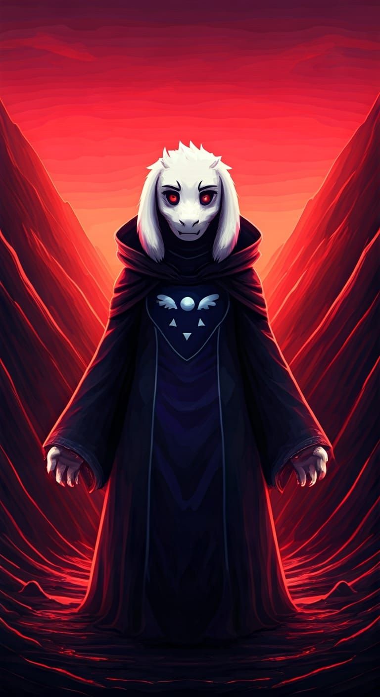 Asriel god of hyperdeath, from Undertale. Boss fight.