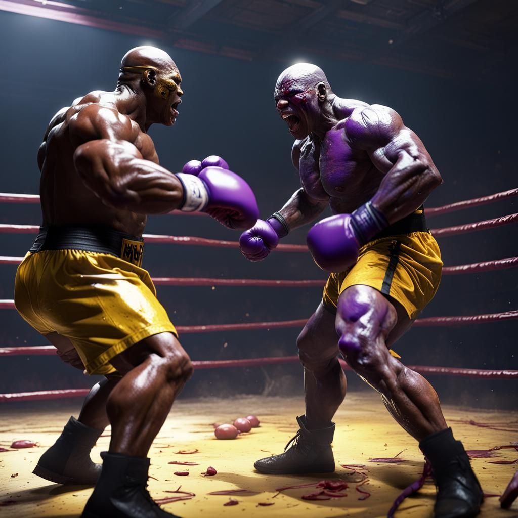 Jason Voorhees Attacks Mike Tyson: Dark Fantasy Art