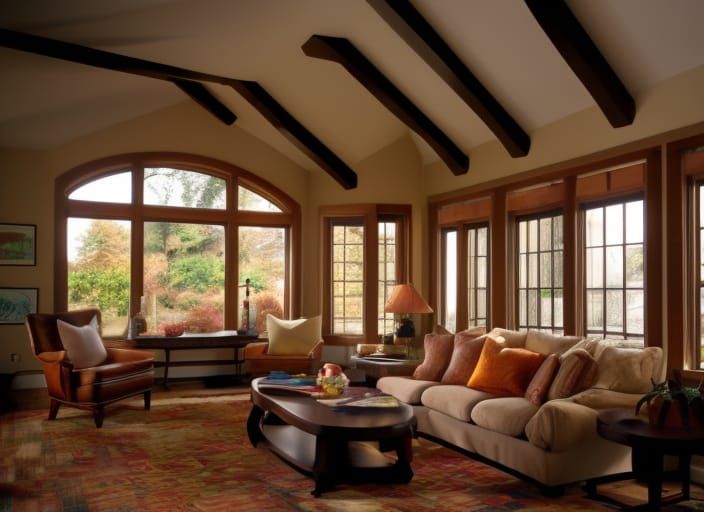 Cozy Living Room with Natural Light in Fantasy Concept Art