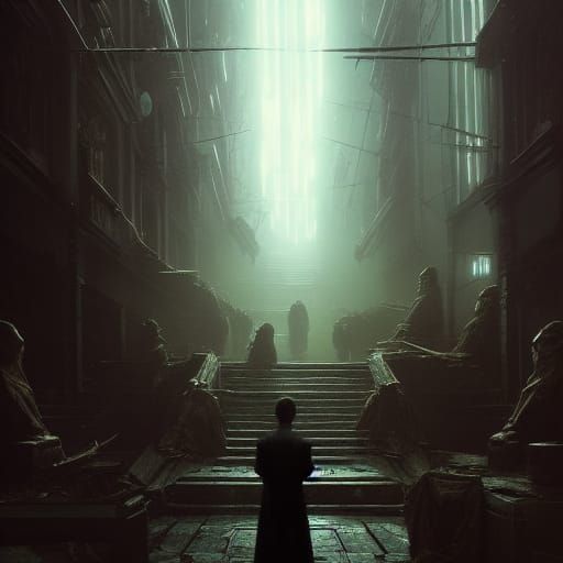 Post-Matrix World: Dark Fantasy Concept Art