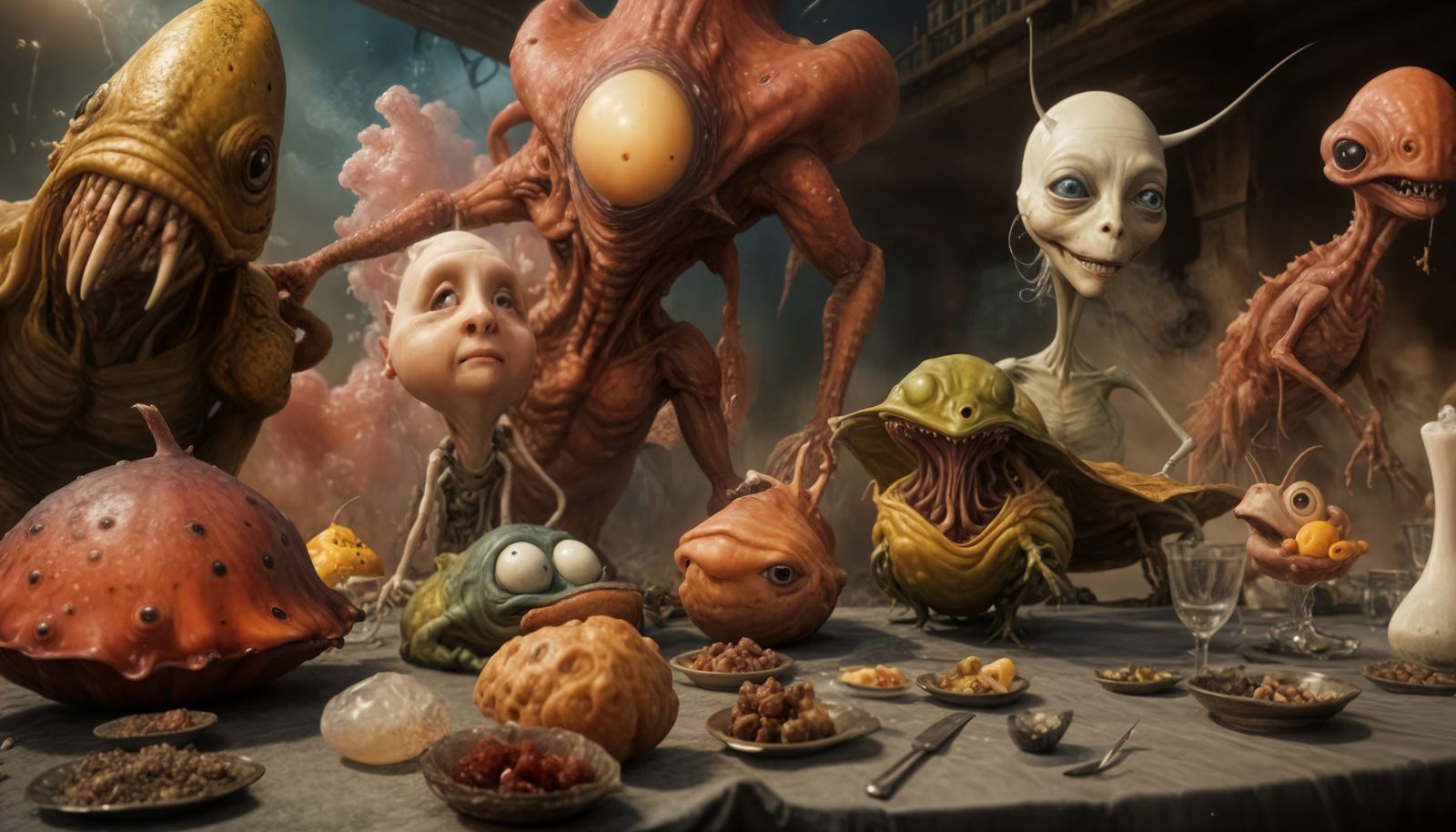 aliens-only day at Bistro BIzzarro