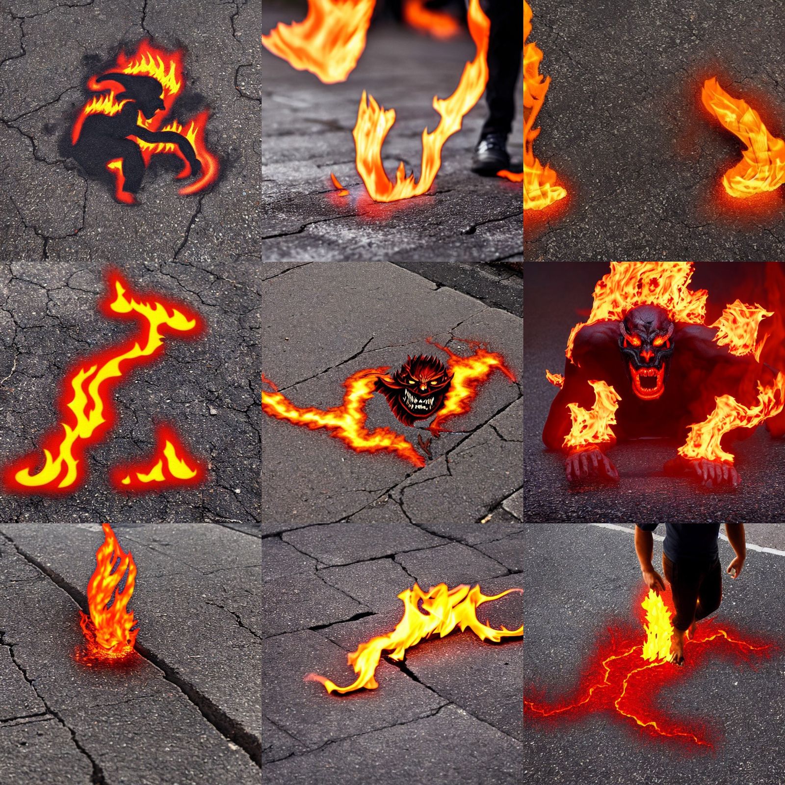 Demonic Emergence from Infernal Flames