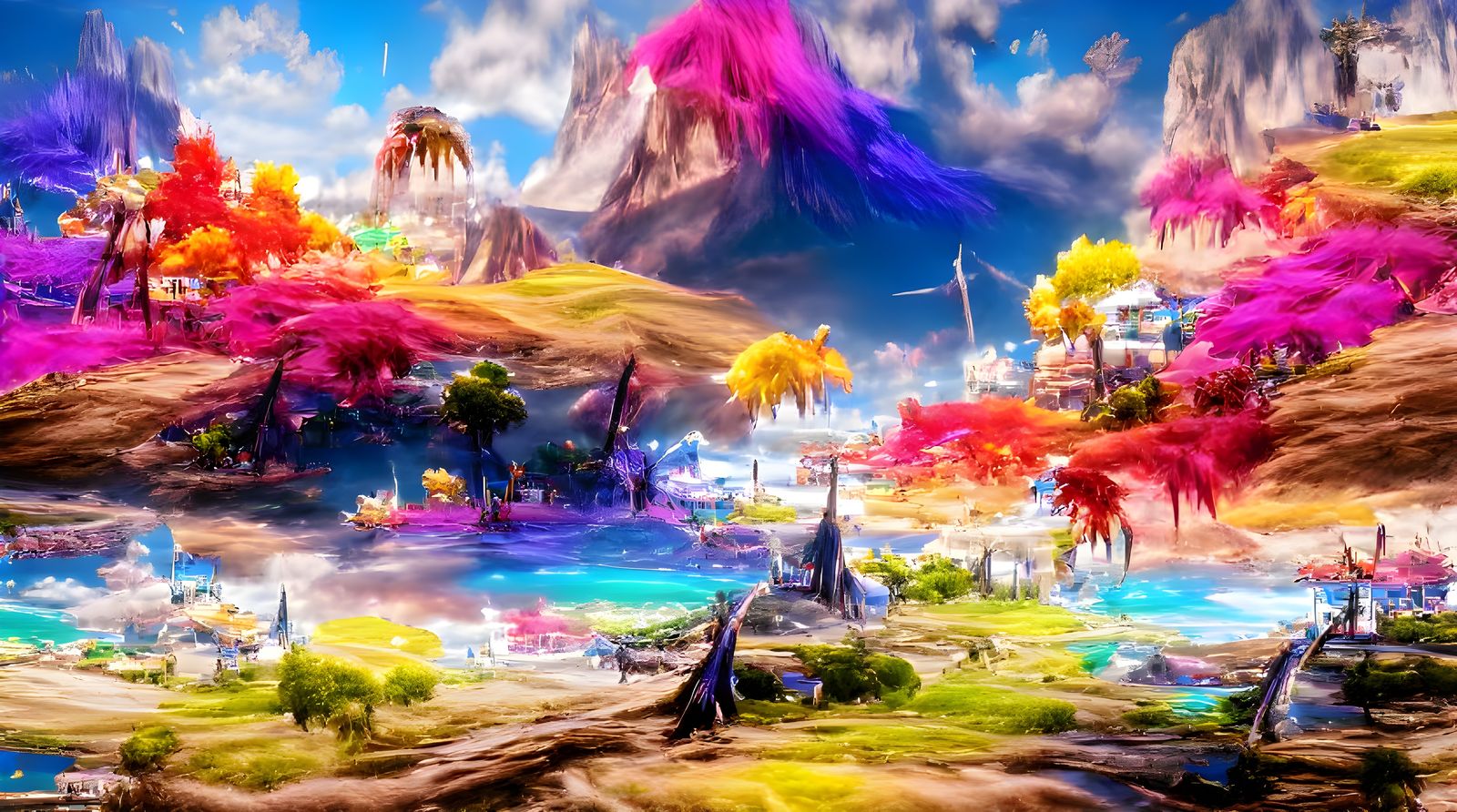 Colorful Fantasy Landscape in 8K Resolution