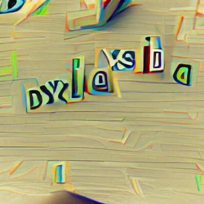 Abstract Dyslexia Symbolism with Jumbled Typography