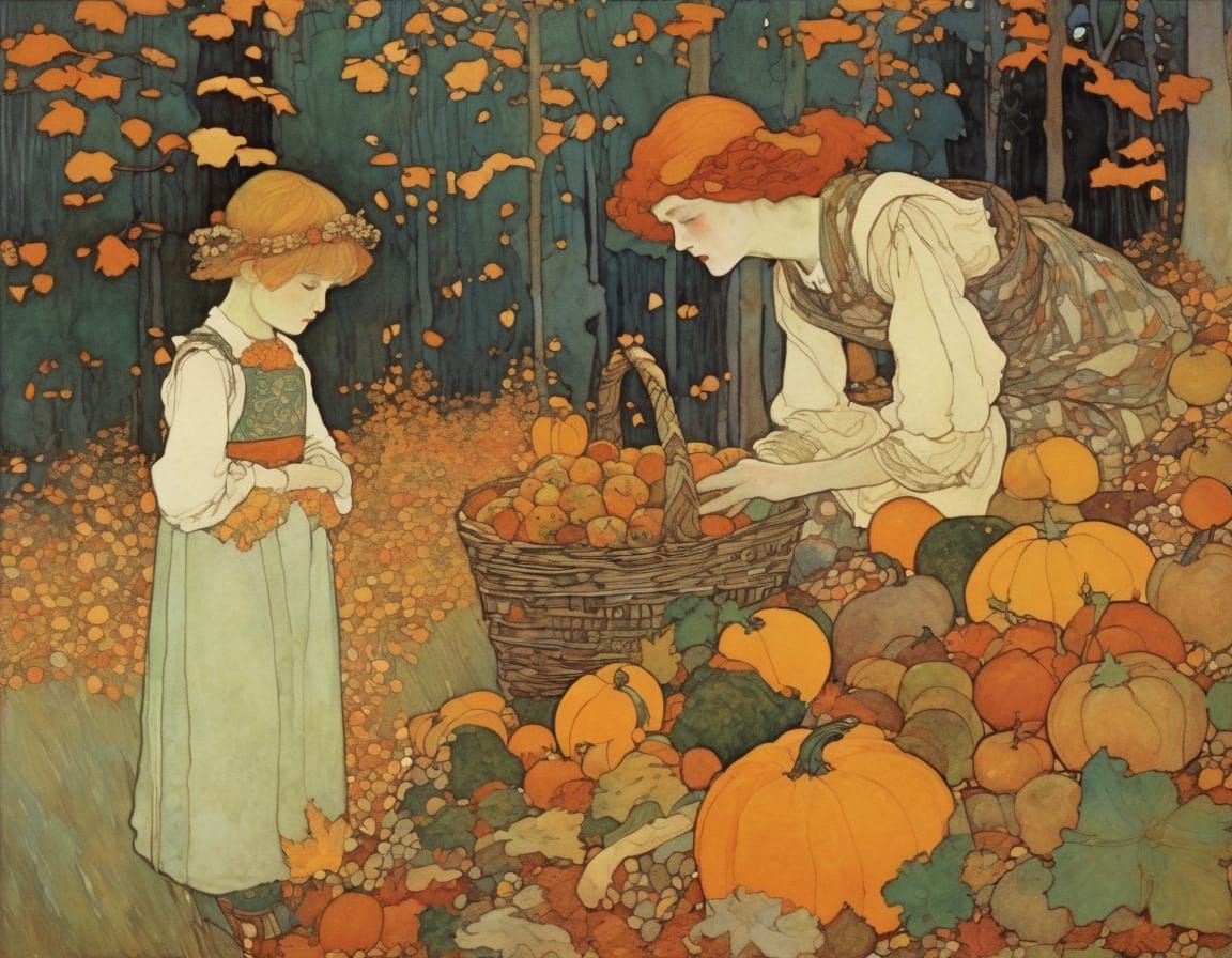 Vibrant Autumn Harvest Scene