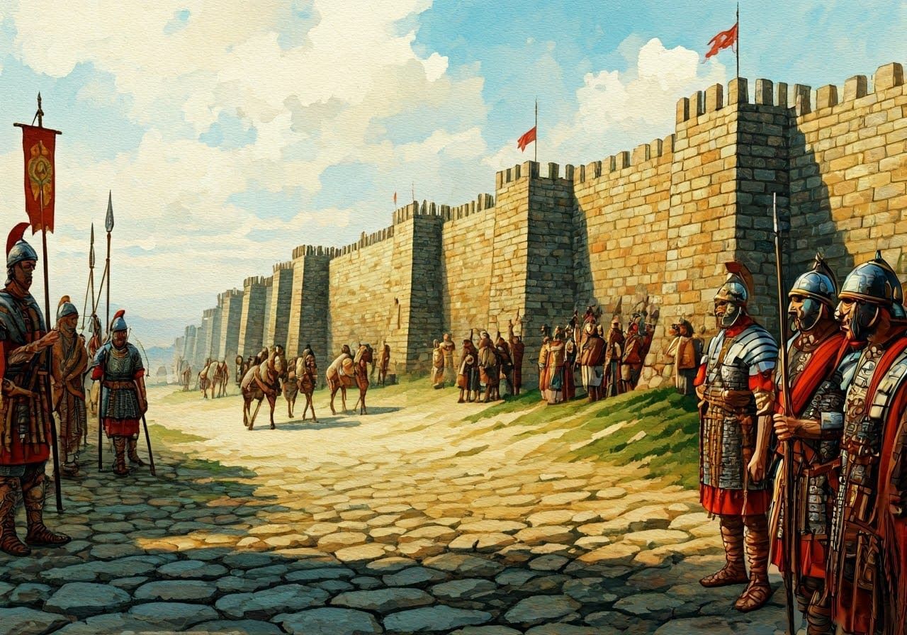 Ancient Roman Trade with Germanic Tribes in a Fortified Land...