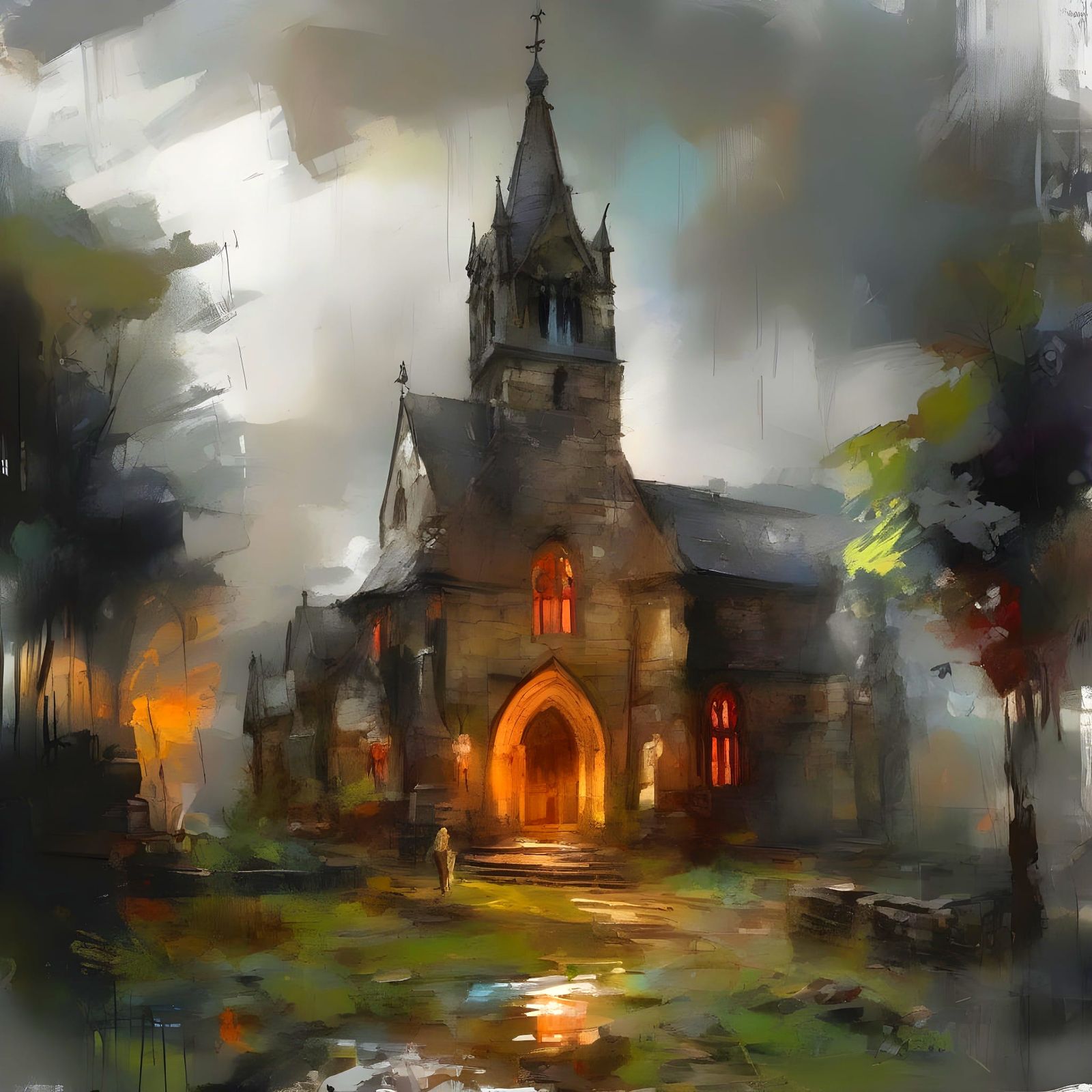 Medieval Church in Cinematic Splendor