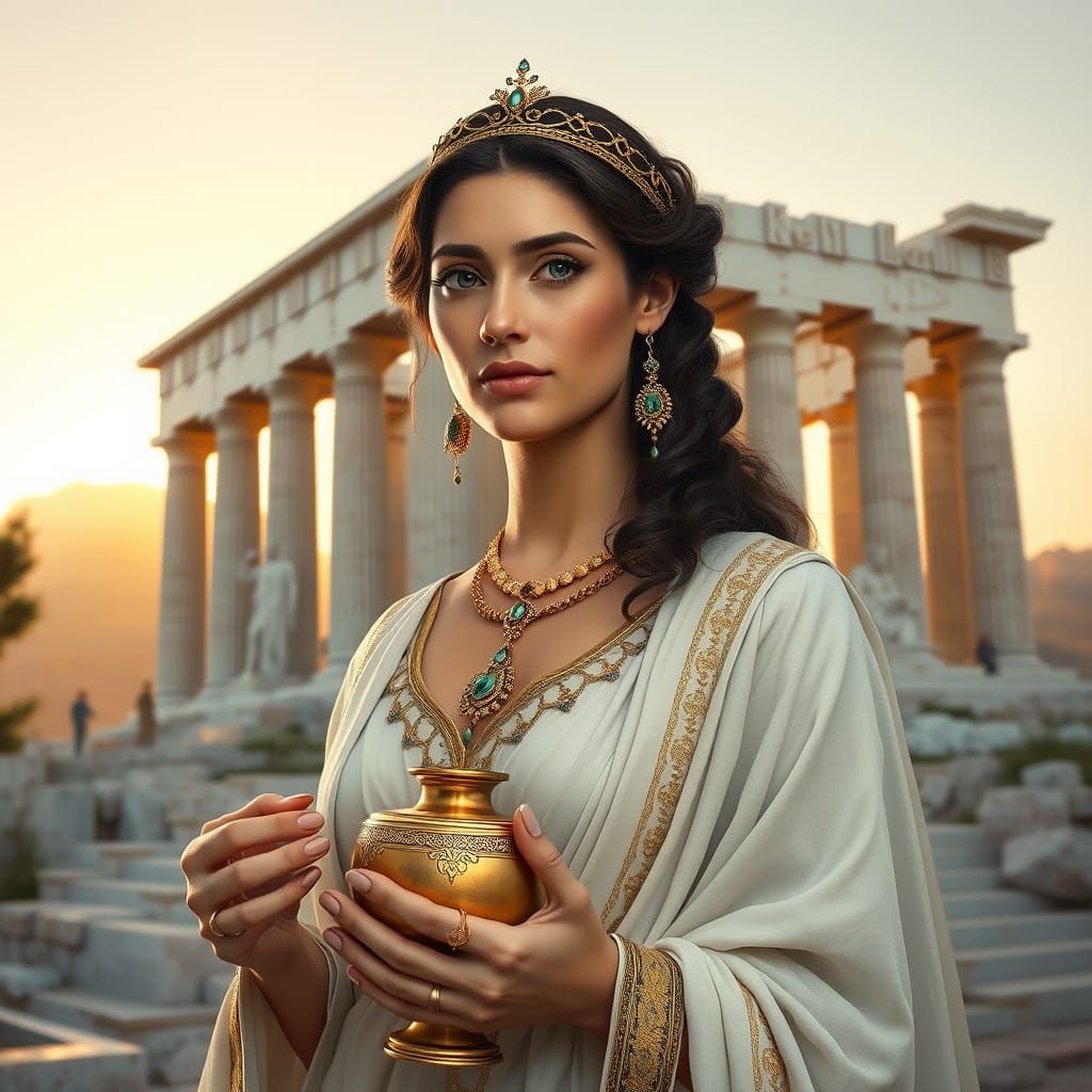 Artemisia II Before Mausoleum, Classical Painting Style