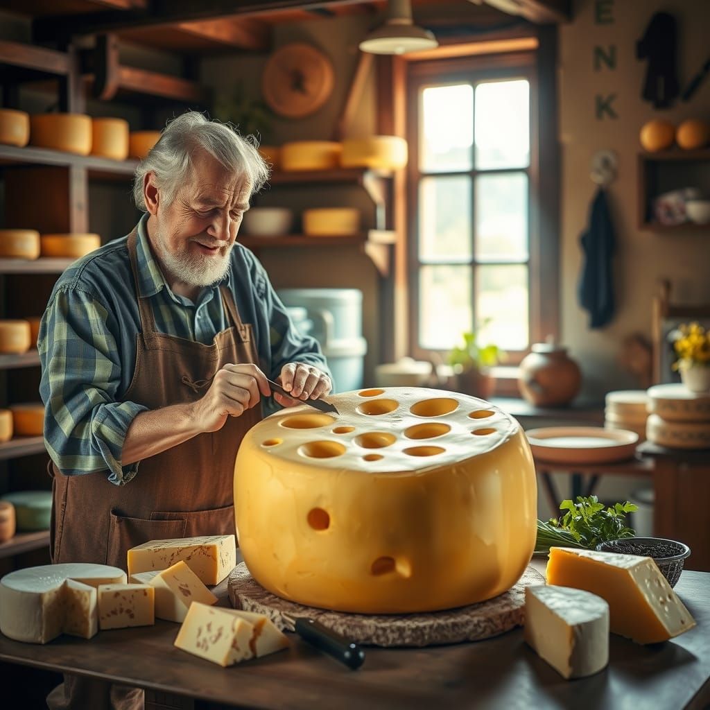 Cheese Dairy Craftsman Creates Perfect Holes
