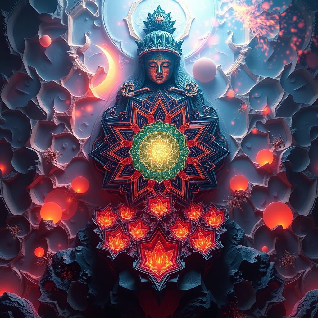 Surrealistic Vision of Enlightenment in Deep Colors