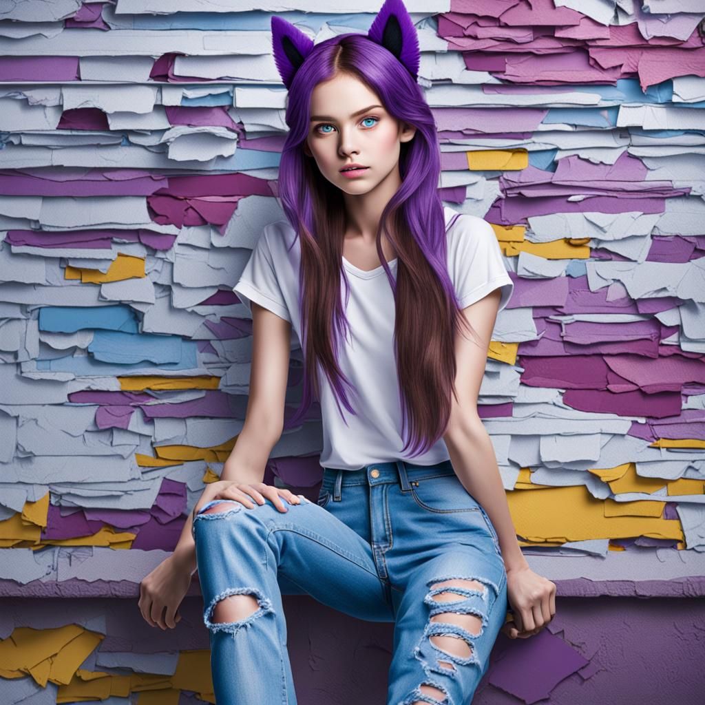 Cute Gacha Life Werewolf Girl Portrait