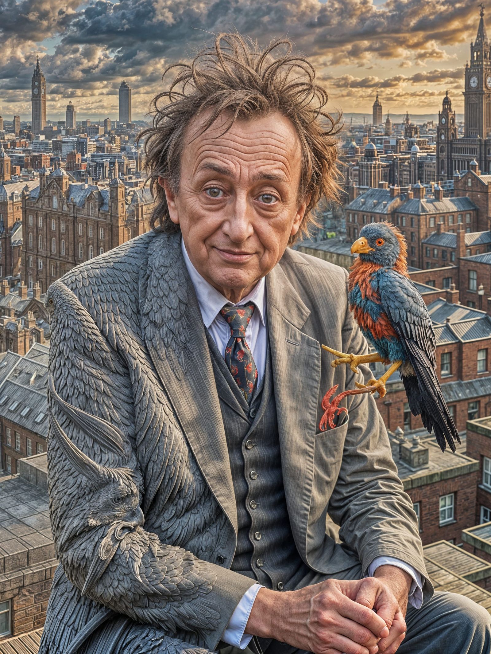 Ken Dodd Engages in Thoughtful Conversation with a Liver Bir...