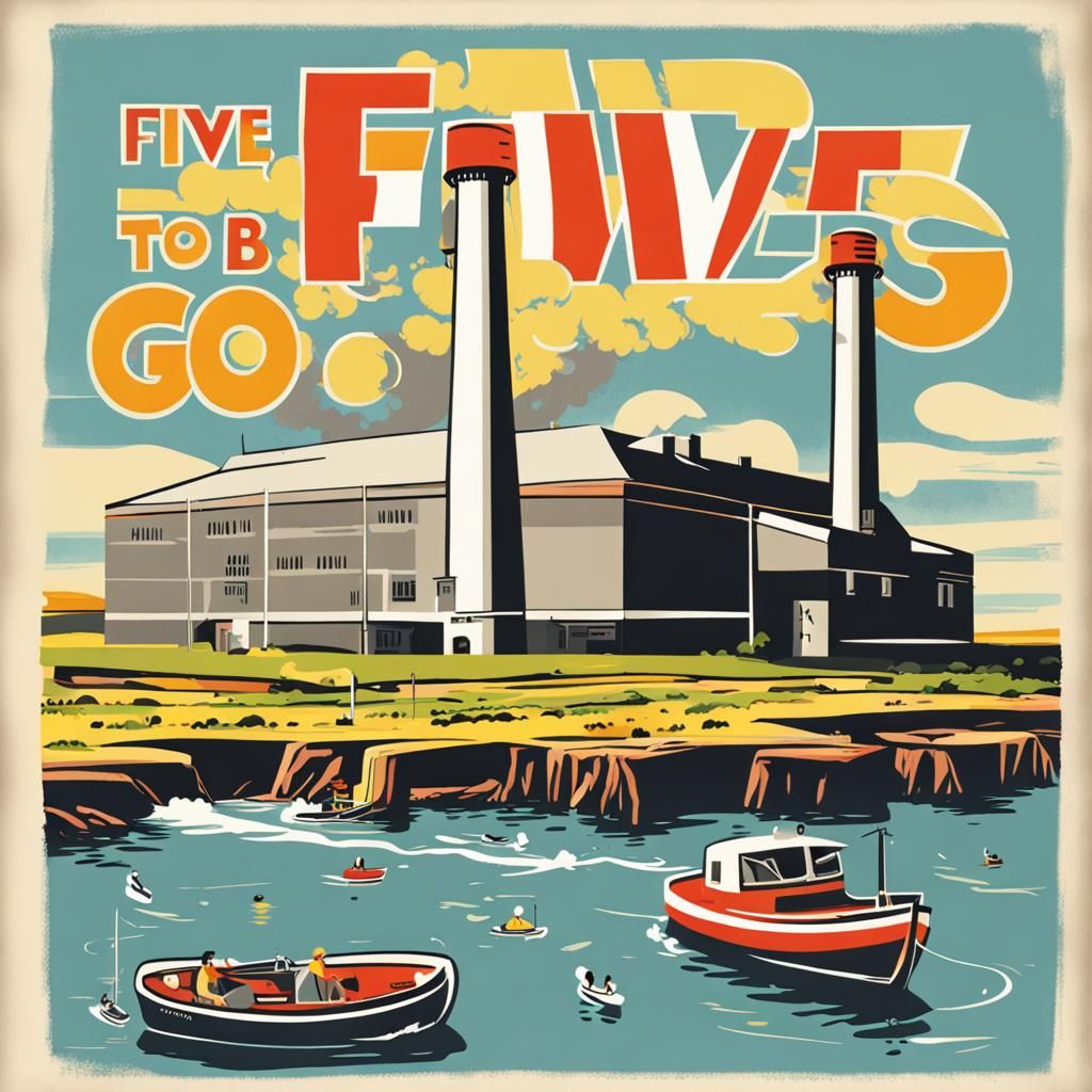 Famous Five at Dungeness: 1950s Book Cover Art