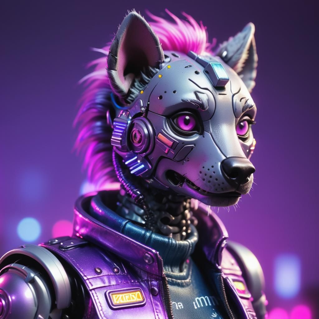 Retro-Futuristic Furry Robot Action Figure