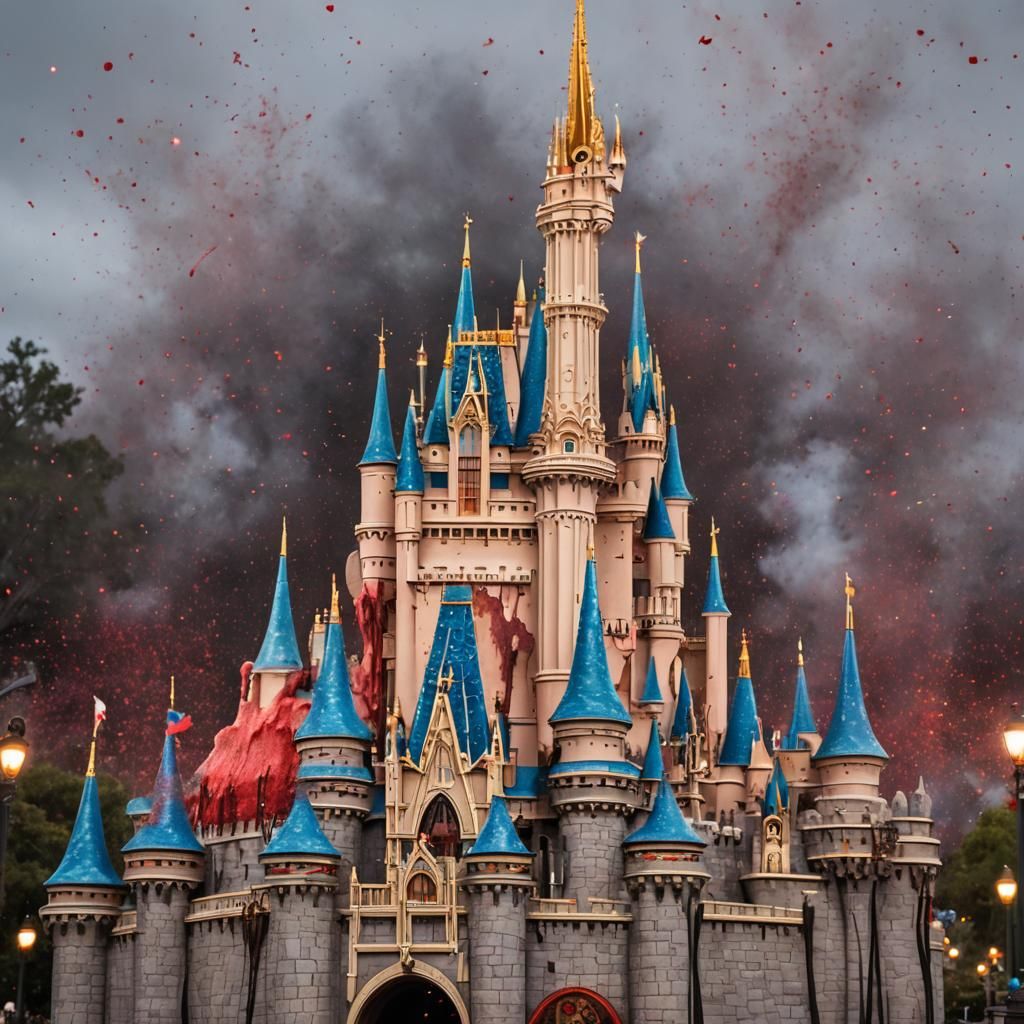Macabre Disney Magic Kingdom in Blood