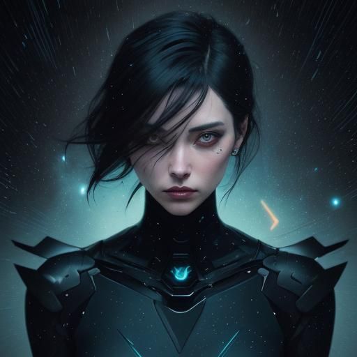 Celestial Calico Kitten Constellation in Avant-Garde Style