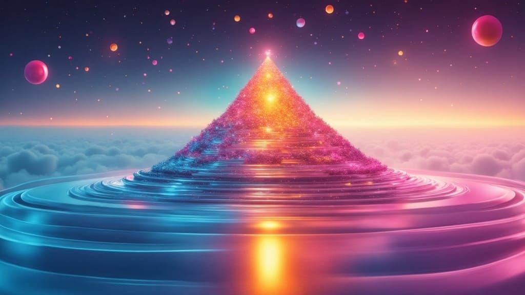 Colorful Marbles Cascade in a Surreal 3D Explosion