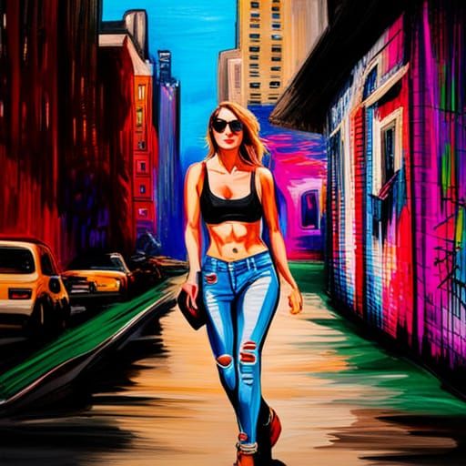 Woman in Sunglasses: Graffiti Art in New York