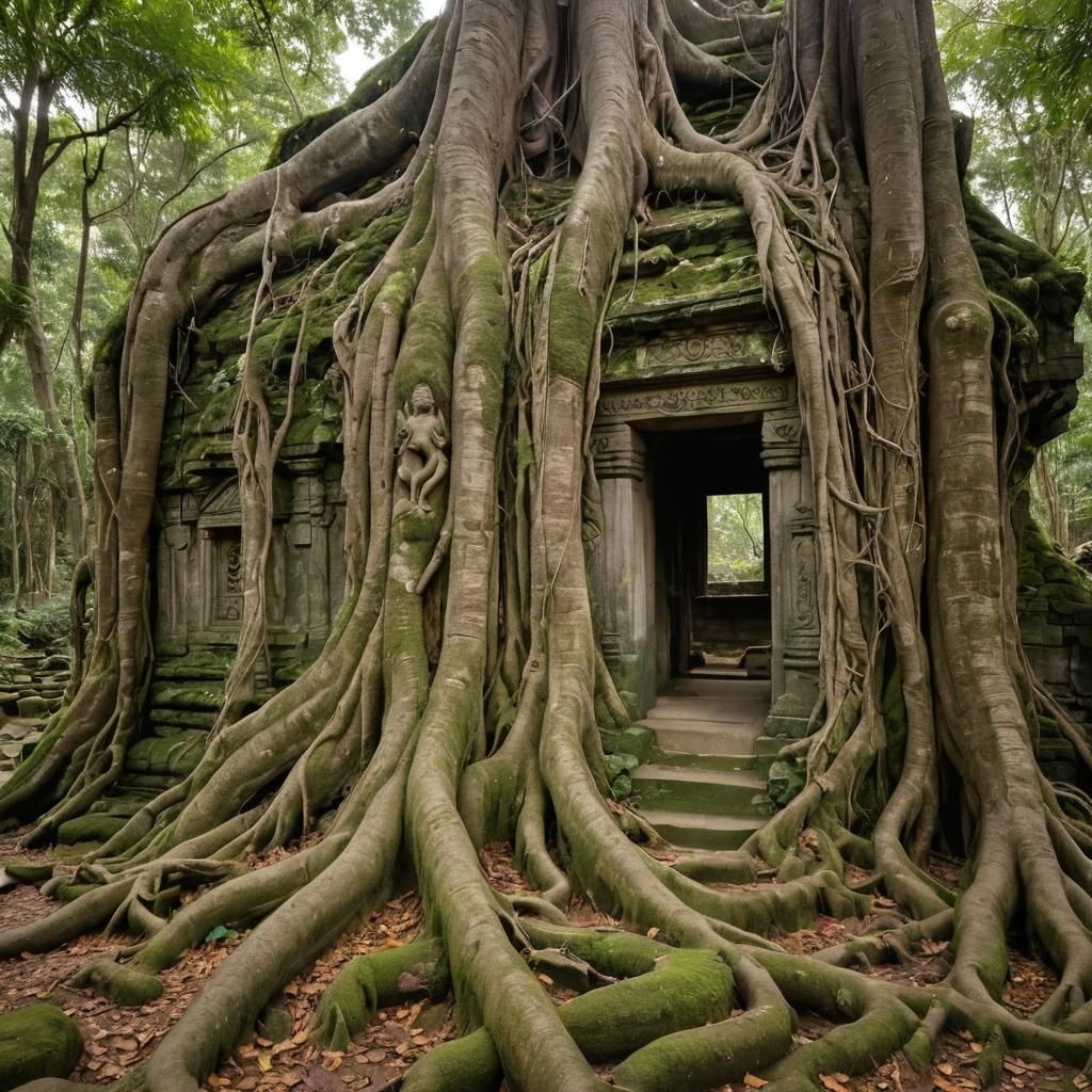 An ancient temple dedicated to Lord Hanuman, hidden deep wit...