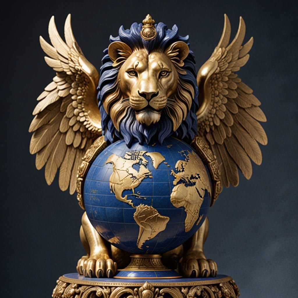 Lion Throne of Babylon with Lapis Lazuli and Gold